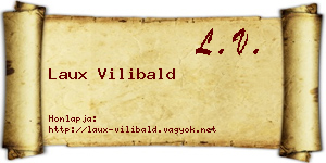 Laux Vilibald névjegykártya
